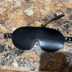 Black Faux Leather Blindfold- NWT